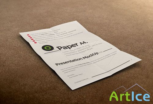 Pixeden - Psd A4 Paper Mock-Up Presentation