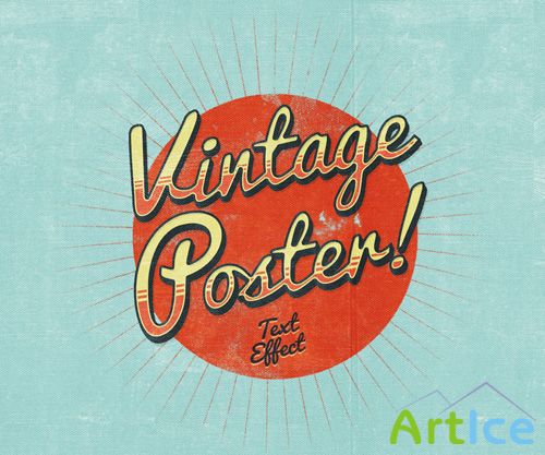 Vintage Poster Text Effect