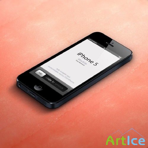 Pixeden - 3D View iPhone 5 Psd Vector Mockup
