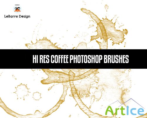Coffee Splatter - ABR Brushes 2013 For Adobe Photoshop