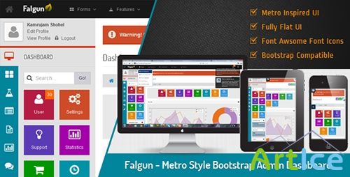 ThemeForest - Falgun - Metro Style Bootstrap Admin Dashboard