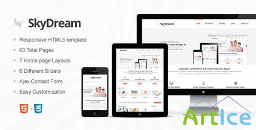 ThemeForest - SkyDream - Responsive HTML5 Template - RIP