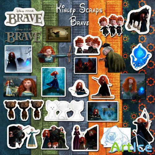 Scrap Set - Brave PNG and JPG Files