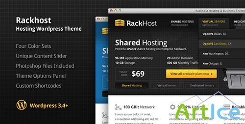 ThemeForest - Rackhost Hosting WordPress Theme v1.3