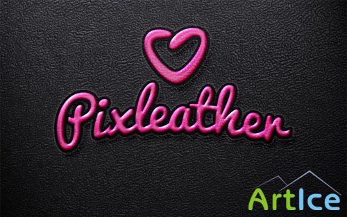 Pixeden - Embossed Leather Psd Text Effect