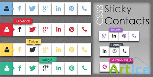 CodeCanyon - CSS3 Sticky Contacts - RIP