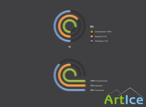 Pixeden - Radial Creative Diagrams PSD