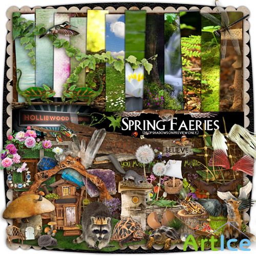 Scrap Set - Spring Faeries