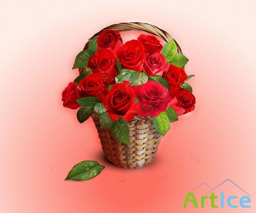 Pixeden - Vector Roses Basket