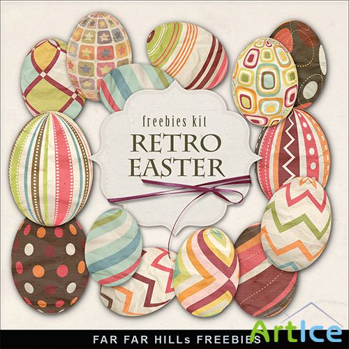 Scrap-kit - Retro Easter - Eggs PNG Images