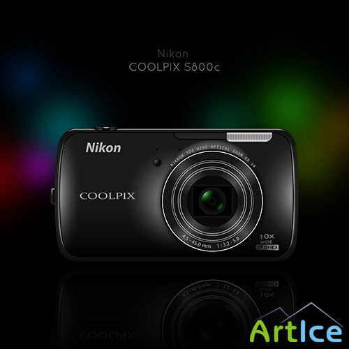 PSD Source - Nikon COOLPIX S800c
