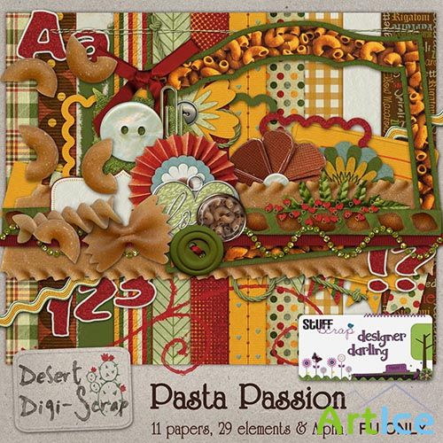 Scrap Set - Pasta Passion PNG and JPG Files