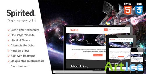 ThemeForest - Spirited - Fresh Responsive One Page Template - RIP