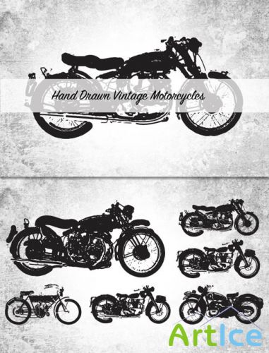 WeGraphics - Hand Drawn Vintage Motorcycles
