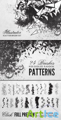 WeGraphics - 24 Illustrator Scatter Brushes