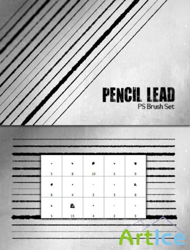 WeGraphics - Pencil Lead Photoshop Brush Set