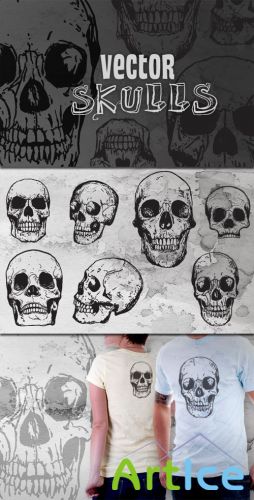 WeGraphics - Hand Drawn Vector Skulls Vol. 2