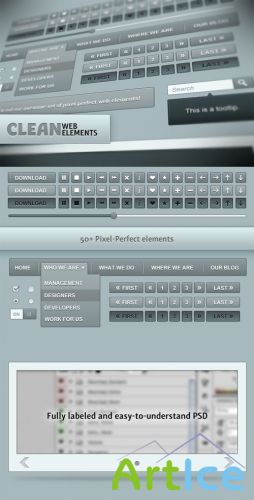 WeGraphics - Clean Blue Web Elements