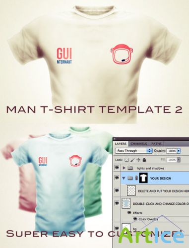 WeGraphics - Man t-shirt template vol2