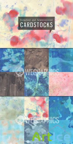 WeGraphics - Bleached and Watercolored Cardstocks