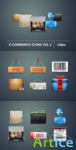 WeGraphics - E-commerce icons 128px Vol2