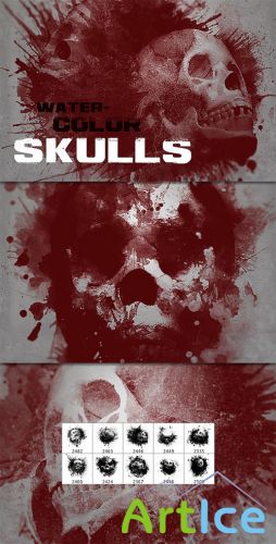 WeGraphics - Watercolor Skulls