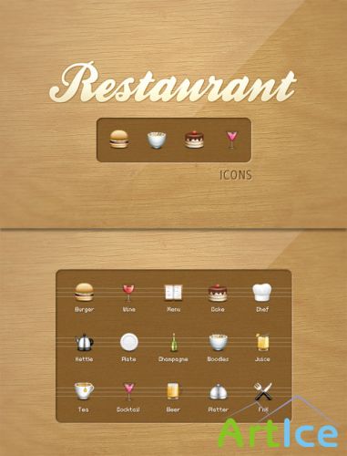 WeGraphics - Restaurant icons