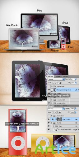 WeGraphics - Exclusive Apple products PSD templates