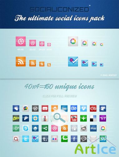 WeGraphics - Socialiconized  The ultimate social icons pack