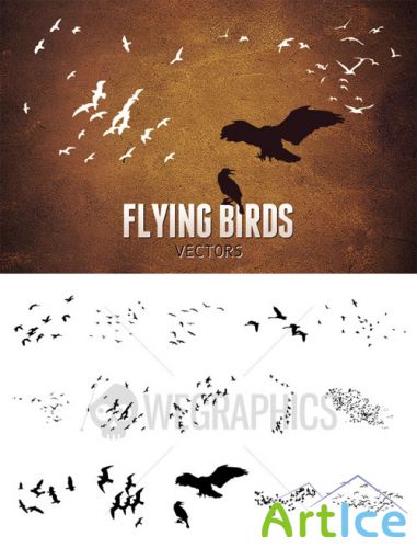 WeGraphics - Flying Birds Vector Set
