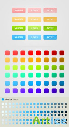 Modern Web Buttons Photoshop Layer Styles