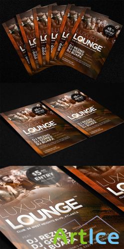 Luxury Lounge Party Flyer/Poster PSD Template