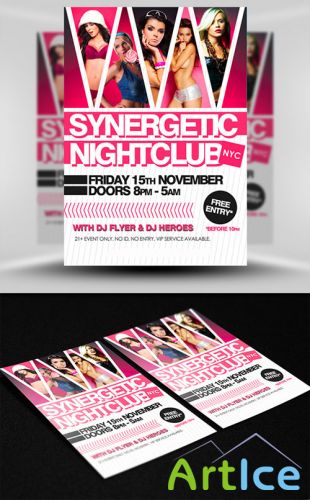 Synergetic Party Flyer/Poster PSD Template