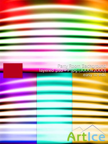 Party Lights Room PSD Backgrounds
