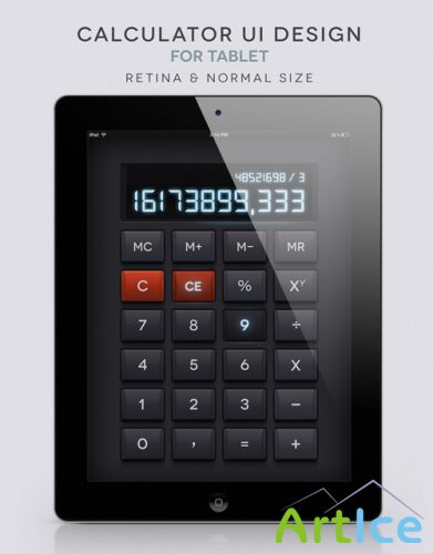 Calculator Tablet UI Kit