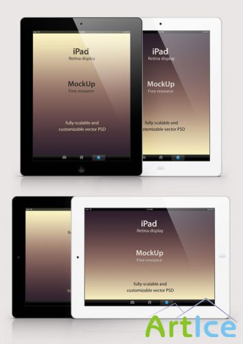 Pixeden - Psd iPad Retina Mockup Template