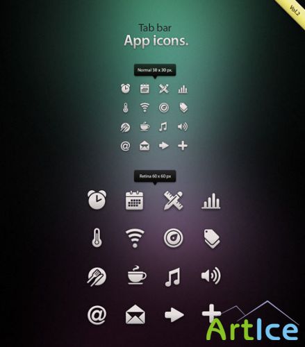 Pixeden - Tab Bar Icons iOS vol2