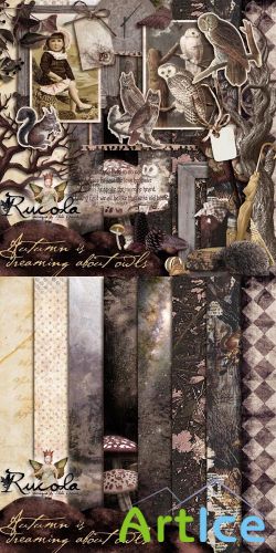 Scrap Set - Autumn Is Dreaming About Owls