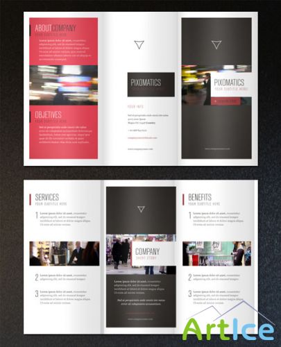 Pixeden - Corporate Tri Fold Brochure Template 2