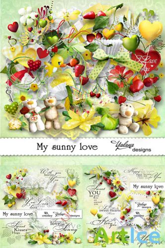 Scrap Set - My Sunny Love PNG and JPG Files