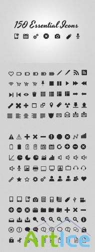 WeGraphics - 150 Essential Icons Collection Vol 1
