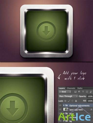 WeGraphics - Metal Style App Icon Template