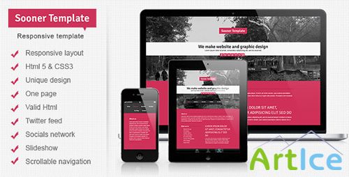 ThemeForest - Sooner Responsive One Page Creative Template - RIP
