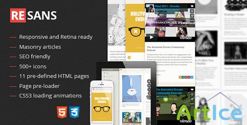 ThemeForest - Resans - Mobile and Tablet Responsive Template - RIP