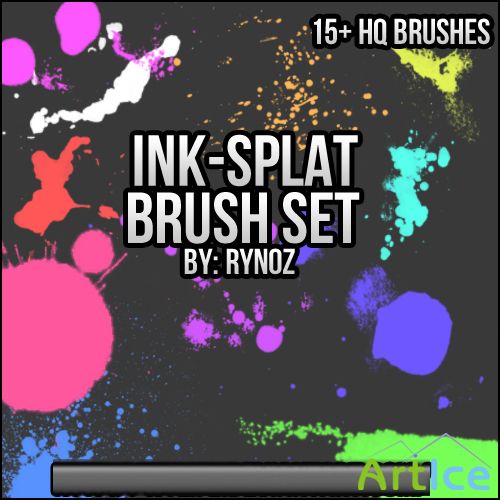 ABR Brushes Set For Adobe Photoshop - Splatter