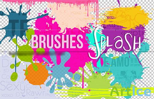ABR Brushes Set For Adobe Photoshop - Splash