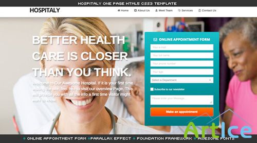 MojoThemes - Hospitaly - Hospital HTML5 Website Template - RIP