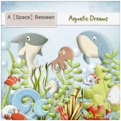 Scrap Set - Aquatic Dreams PNG and JPG Files