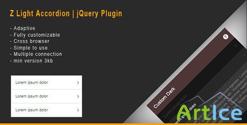 CodeCanyon - Z Light Accordion | jQuery Plugin