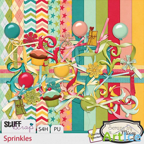 Scrap Set - Sprinkles PNG and JPG Files